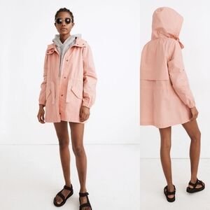 Madewell Water-Resistant Waxed Ripstop Skycloud Raincoat